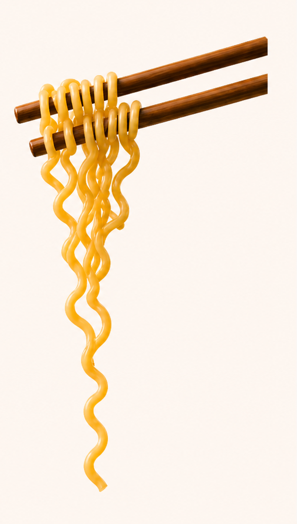 Chopsticks with noodles